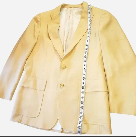 Vintage Chaps by Ralph Lauren Sport Coat Mens Size 44R Gold Buttons Made in USA - Picture 6 of 14